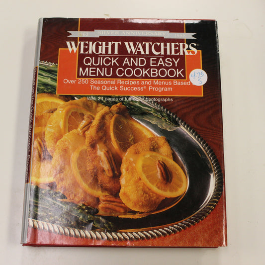 WEIGHT WATCHERS QUICK AND EASY MENU COOKBOOK