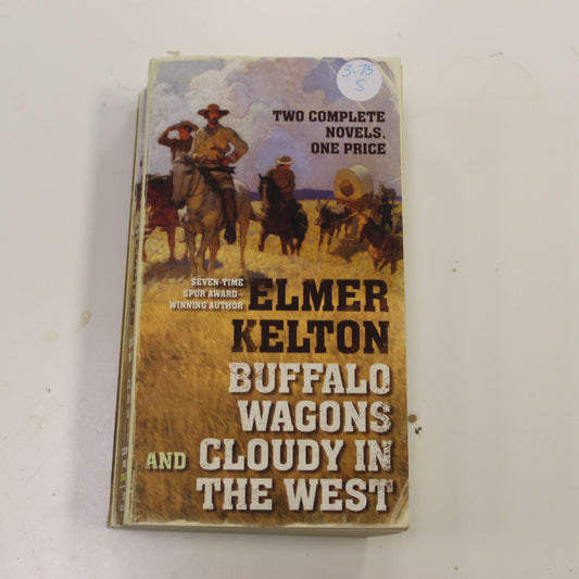 BUFFALO WAGONS AND CLOUDY IN THE WEST