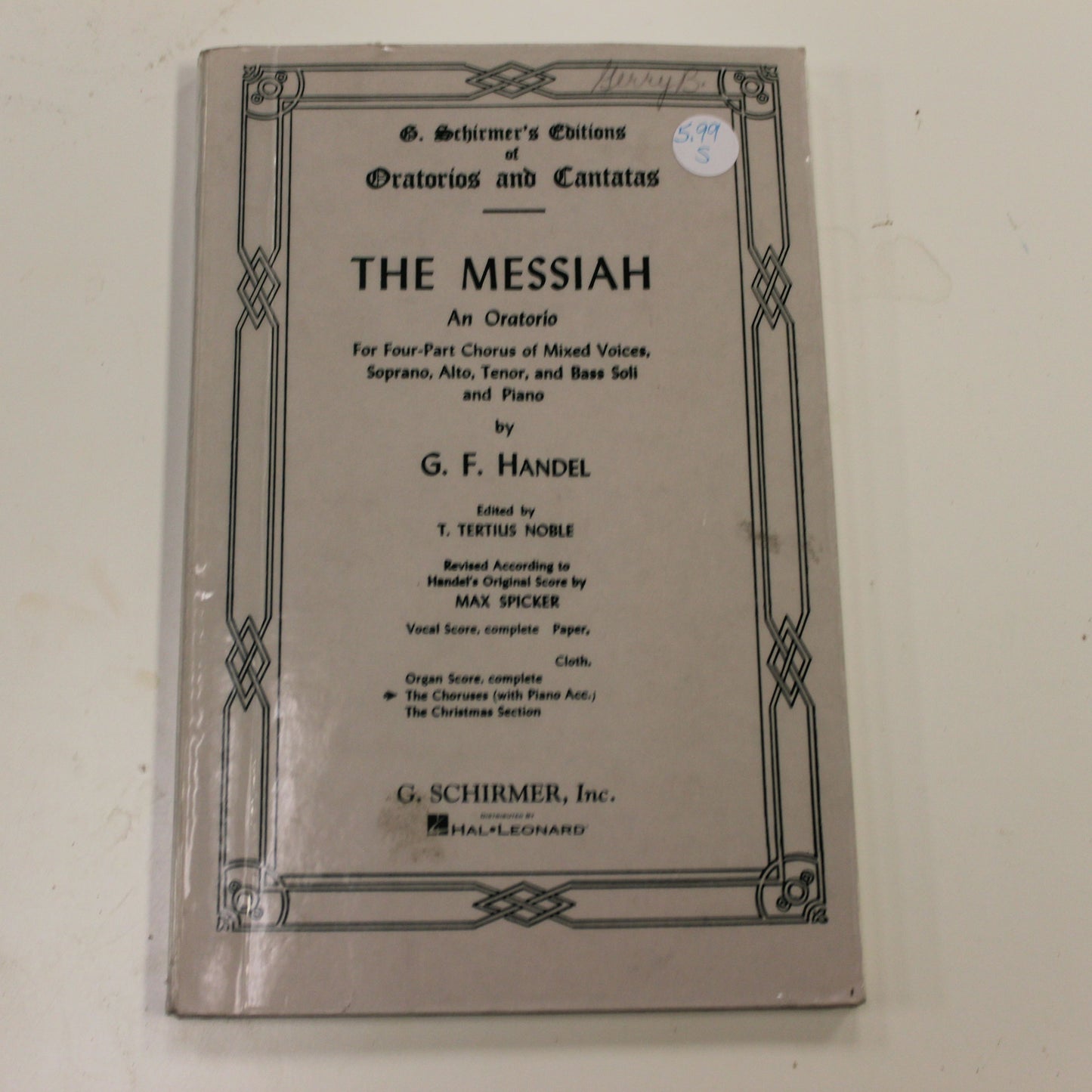 THE MESSIAH AN ORATORIO